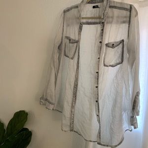 BDG Faded Blue Flannel